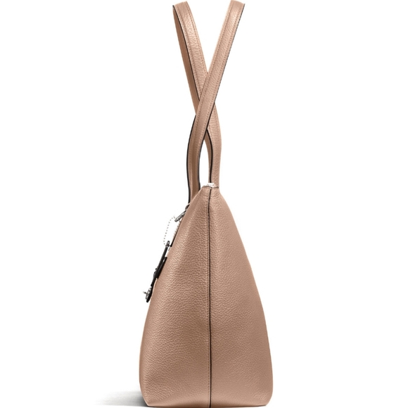 NWT Coach Biege Leather Tote Purse - Picture 3 of 5